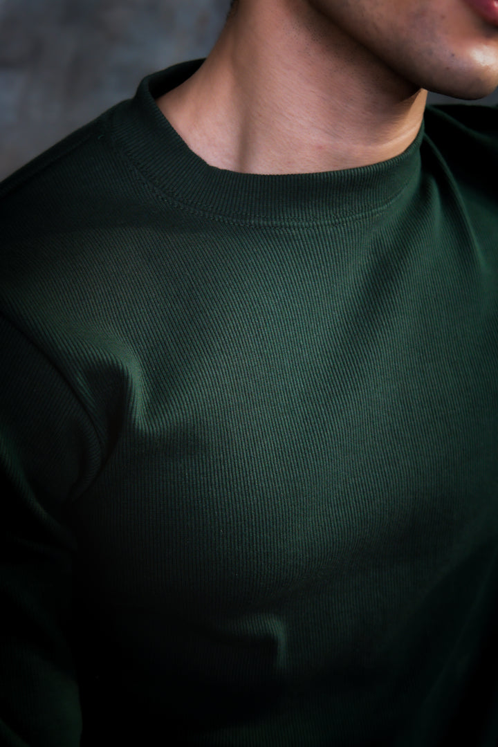 IVAR® Hunter Green Textured Sweatshirt