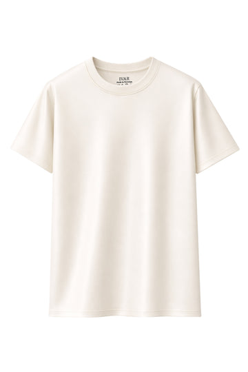 IVAR® Off White Scuba Oversized Tshirt
