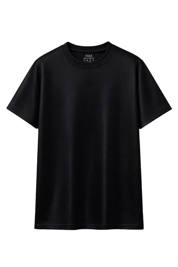 IVAR® Black Scuba Oversized Tshirt