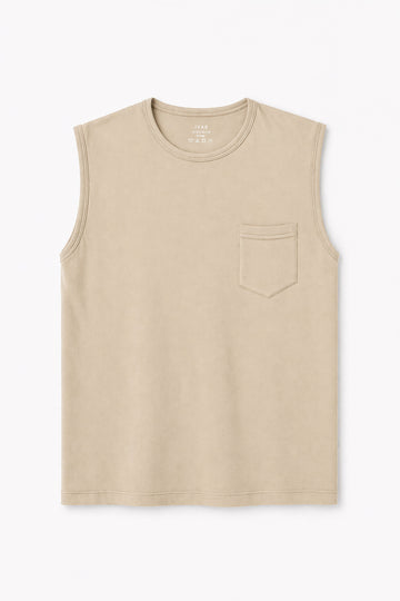 IVAR® Airloop Beige Sleeve Less Tshirt