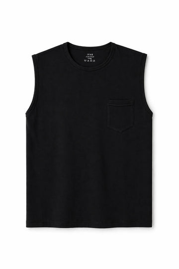 IVAR® Airloop Black Sleeve Less Tshirt