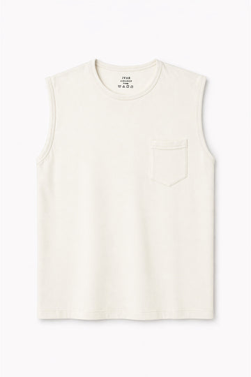 IVAR® Airloop Off White Sleeve Less Tshirt
