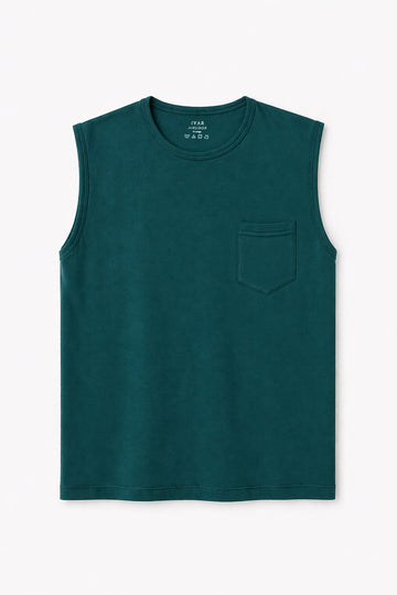 IVAR® Airloop Teal Green Sleeve Less Tshirt
