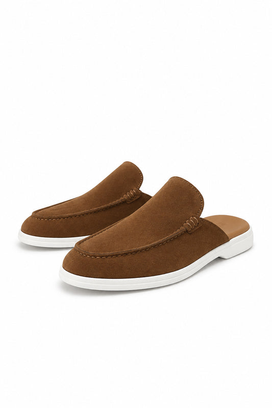 IVAR® Tan Brown Slide Loafers