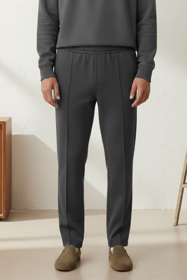 IVAR® Smoky Grey Fleece Pleated Pants