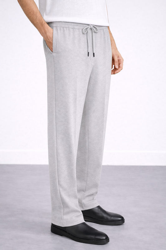 IVAR® Heather Grey Stapered Knitted Pants