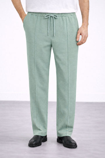 IVAR® Mint Green Stapered Knitted Pants