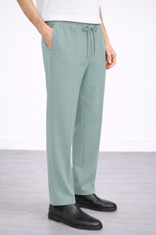 IVAR® Mint Green Stapered Knitted Pants