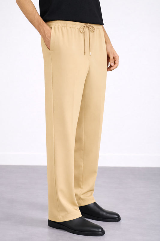 IVAR® Khaki Stapered Knitted Pants