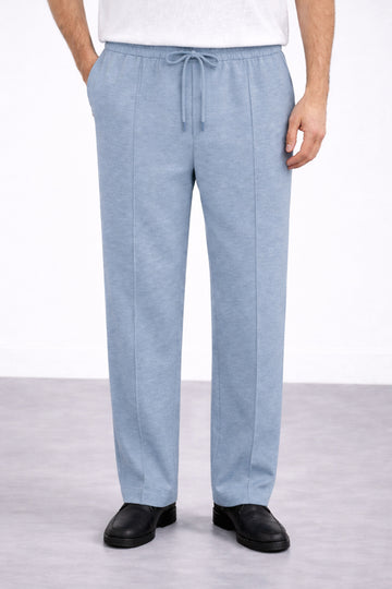 IVAR® Heather Blue Stapered Knitted Pants