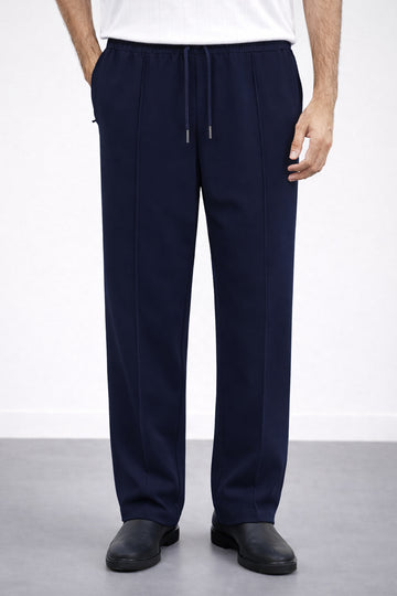 IVAR® Navy Stapered Knitted Pants
