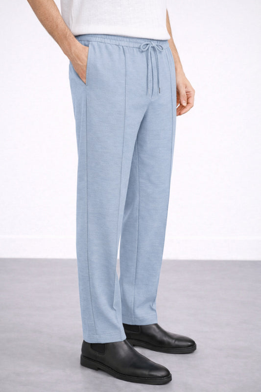 IVAR® Heather Blue Stapered Knitted Pants