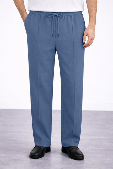 IVAR® Denim Blue Stapered Knitted Pants