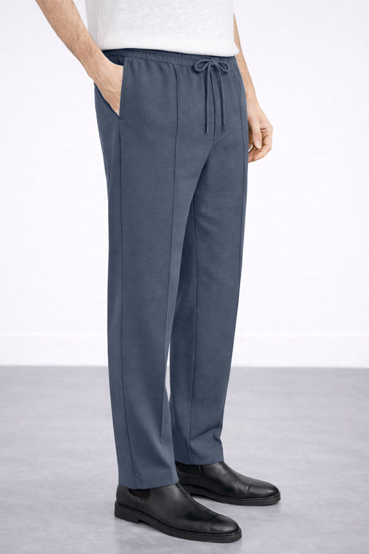 IVAR® Smoke Grey Stapered Knitted Pants