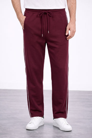 IVAR® Maroon Stapered Track Pants