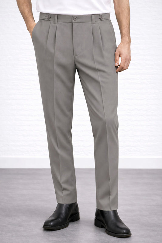 IVAR® Steel Grey Adjustable Pleated Pants