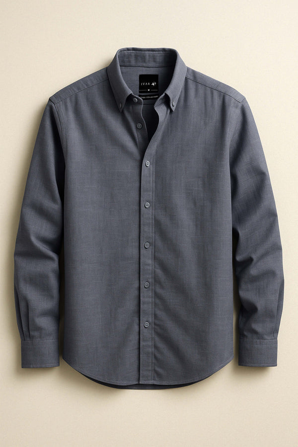IVAR® Steel Blue Linen Shirt
