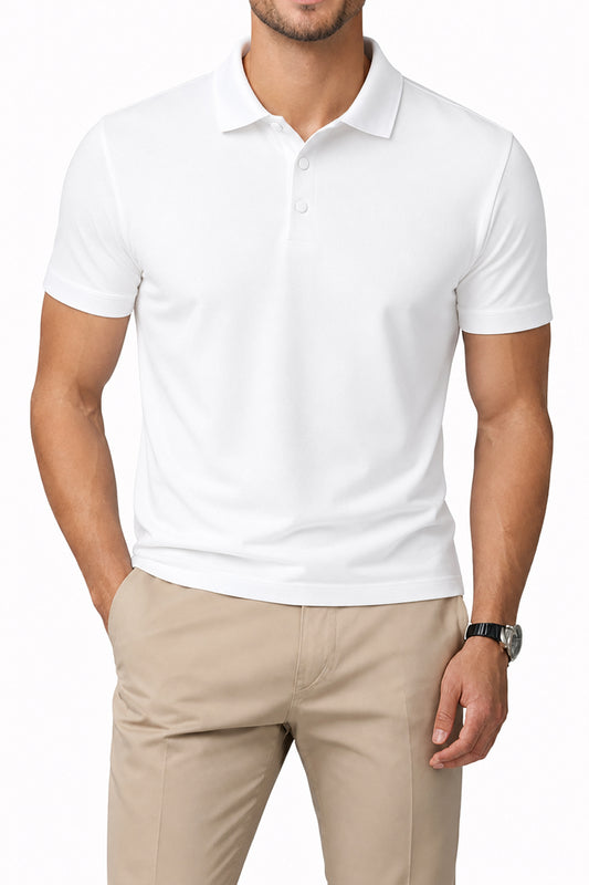 IVAR White Stitchless Polo
