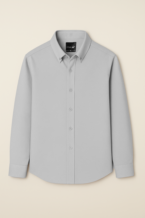 IVAR® Non Iron Stone Grey Slim Fit Shirt