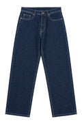 IVAR Dark Blue Straight Fit Denim – dark blue straight-leg denim jeans, view 2