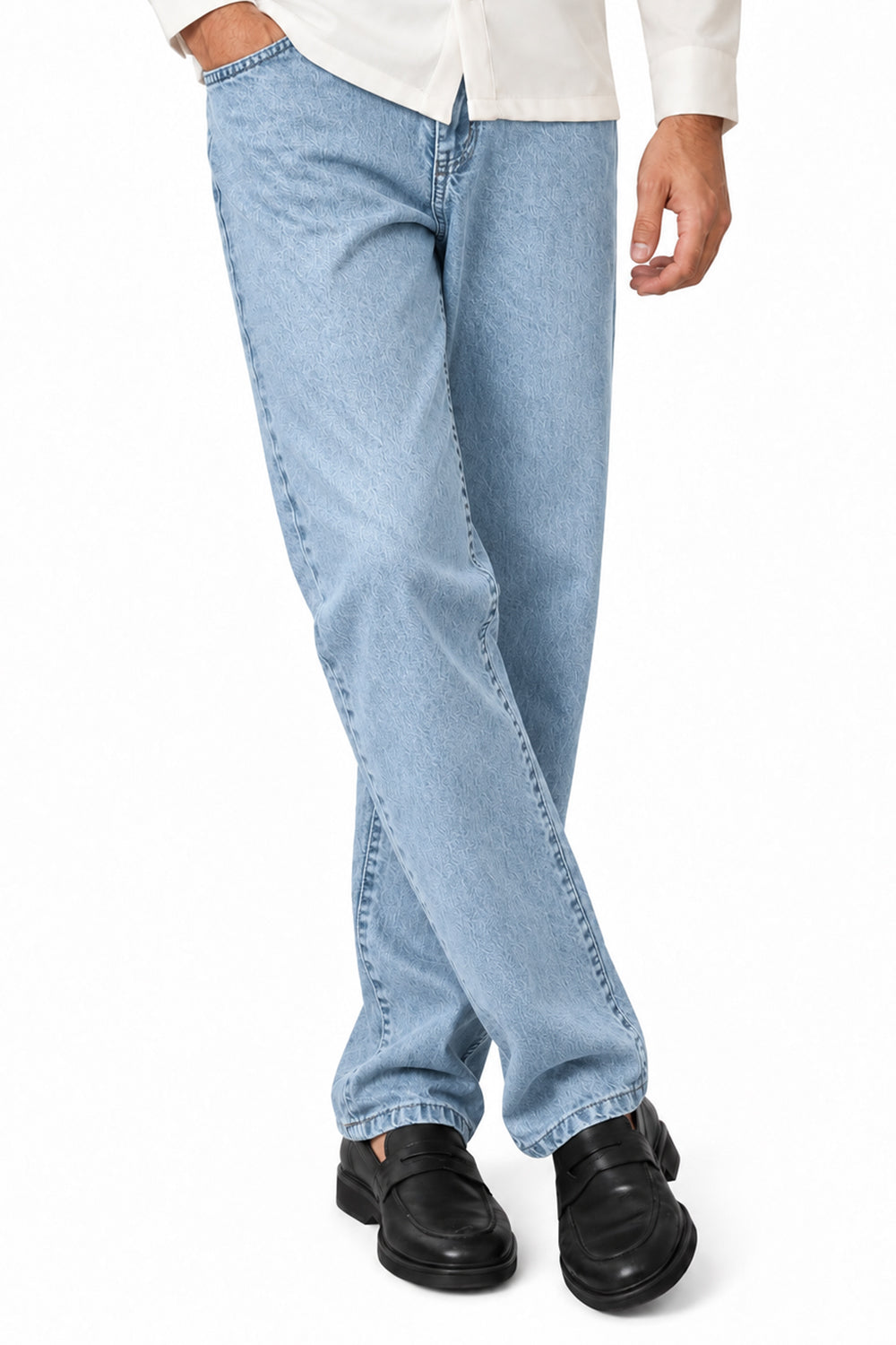 IVAR Light Blue Straight Fit Denim – men's light blue straight fit denim jeans