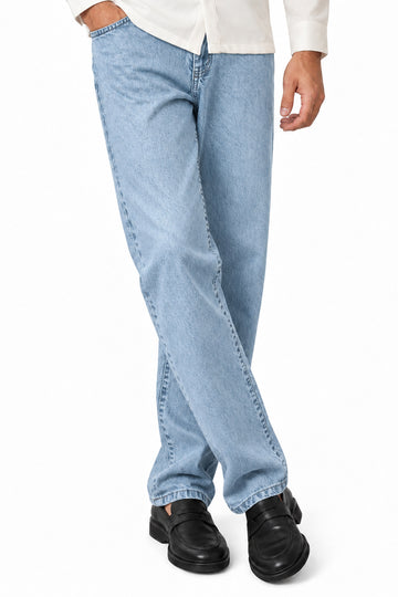IVAR Light Blue Straight Fit Denim – men's light blue straight fit denim jeans