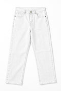 IVAR White Straight Fit Denim – white straight-leg denim jeans, view 2