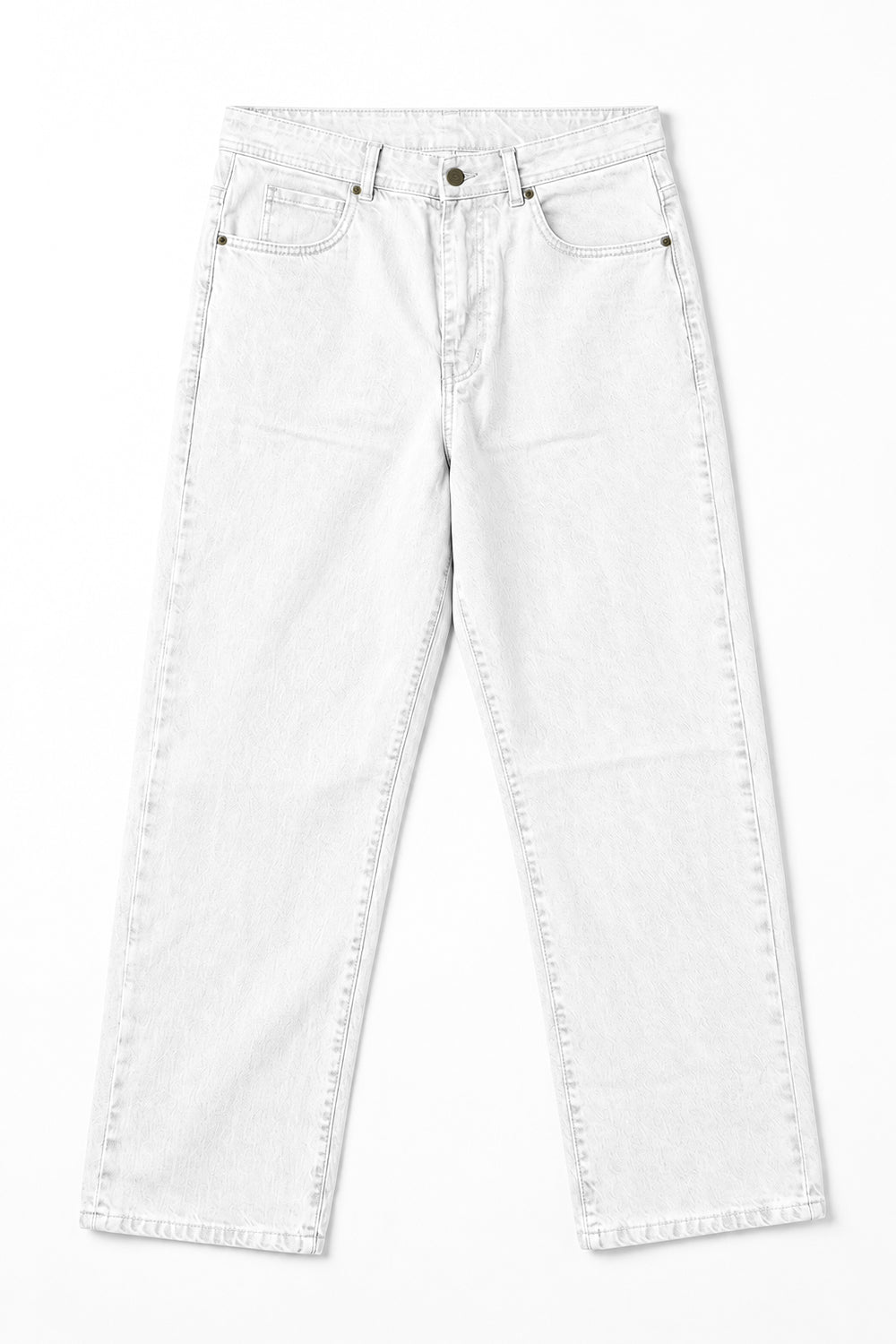 IVAR White Straight Fit Denim – white straight-leg denim jeans, view 2