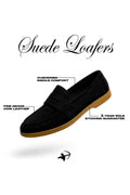 Ivar Black Suede Hudson Penny Loafers - Product Detail Card - IVAR Clothing