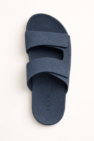 IVAR® Teal Blue Suede Slides