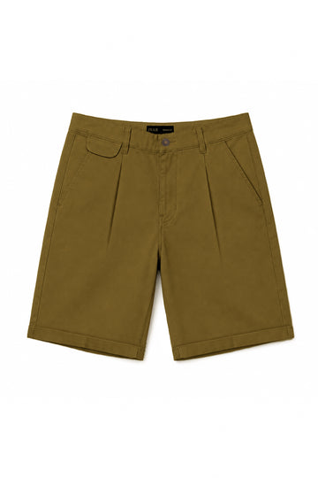 IVAR Camel Tailored Pleated Shorts