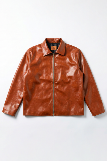 IVAR®  Maverick Tan Brown Leather Jacket