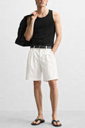 IVAR Black Muscle Ribbed Tanktop - Model Wearing, Front View - IVAR Clothing