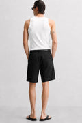 IVAR White Muscle Ribbed Tanktop - Model Wearing, Back View - IVAR Clothing