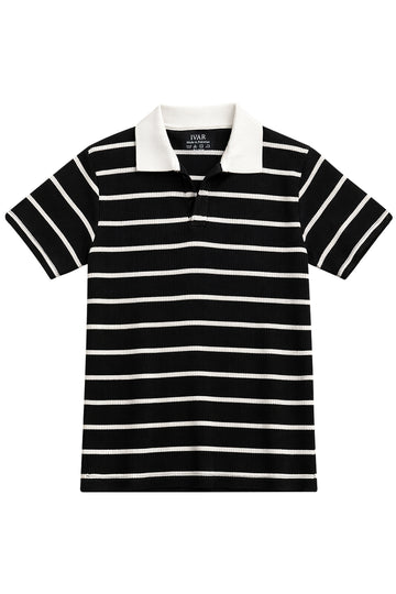 IVAR® Black Textured Polo