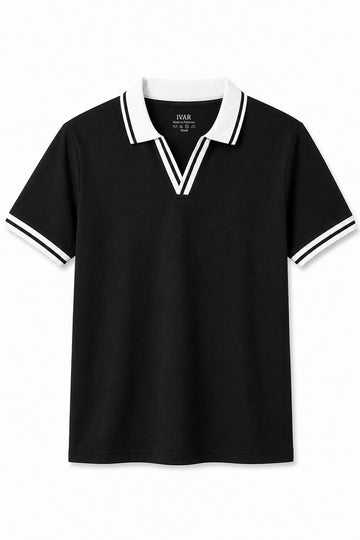 IVAR Black Tipped J/C Polo