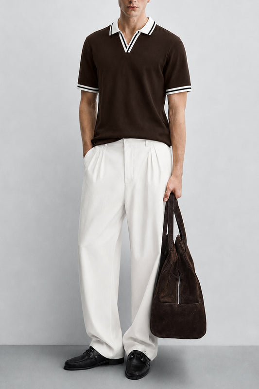 IVAR Brown Tipped J/C Polo