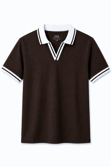 IVAR Brown Tipped J/C Polo