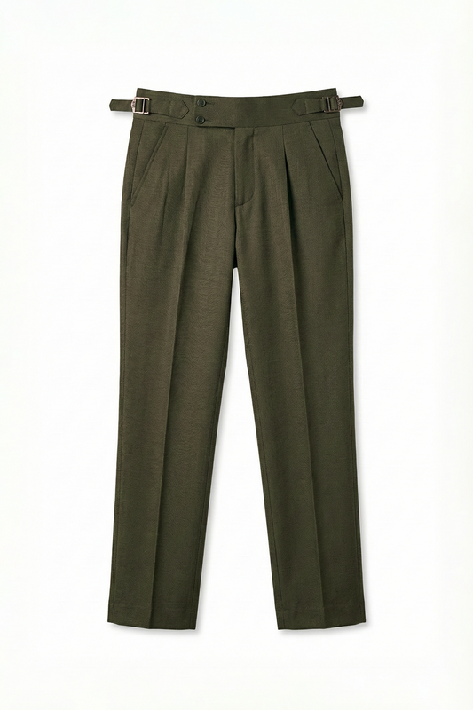 IVAR® Tobbaco Brown Pleated Gurkha Pants