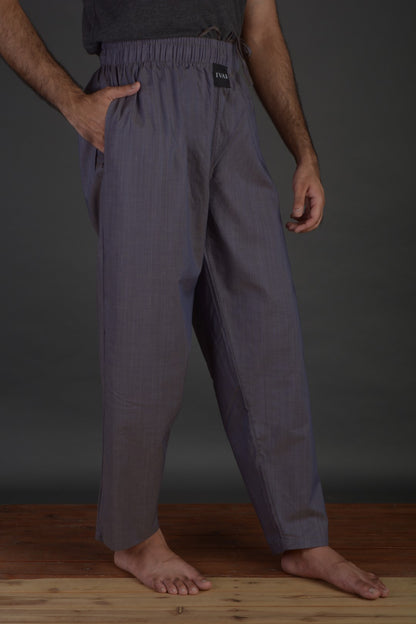 L.A finished Light Plum Woven Pajama (SPACE DYED 100% Cotton)