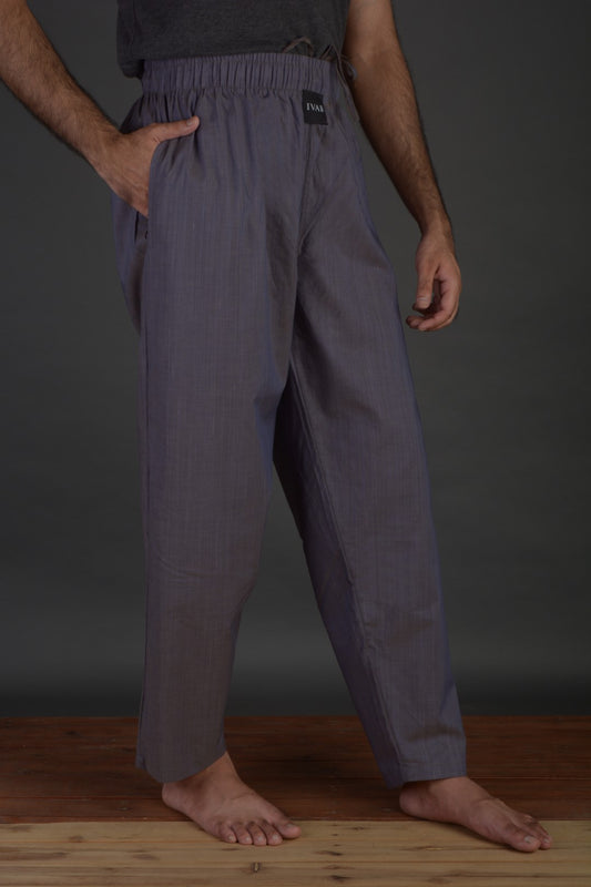 L.A finished Light Plum Woven Pajama (SPACE DYED 100% Cotton)
