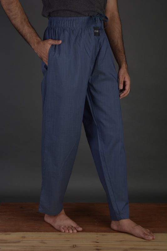 L.A finished Yale blue Woven Pajama (SPACE DYED 100% Cotton)