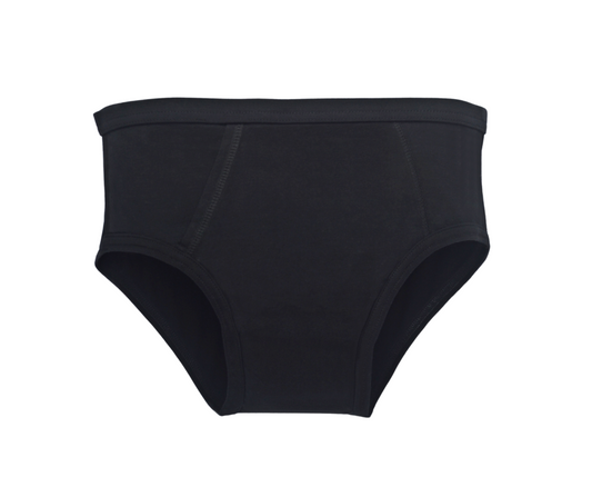 Black Wedge Fly Brief (100% Combed Cotton)