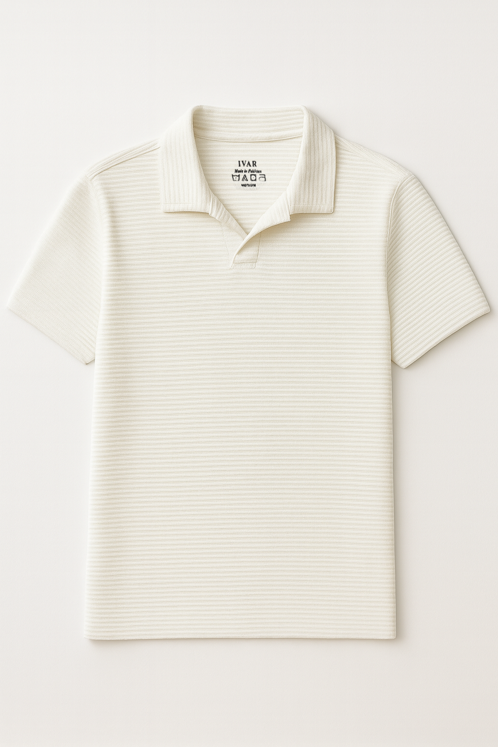 IVAR® Ottoman White Johnny Collar Polo