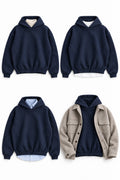 IVAR Navy Culture Heavy Fleece Hoodie – navy heavy fleece hoodie, view 4