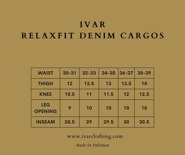 Make your own Pack of 2 IVAR® Relaxfit Denim Cargos (Save 10% on Packs)