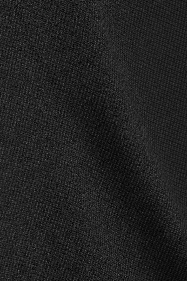 IVAR® Dobby Black Cuban Collar Shirt