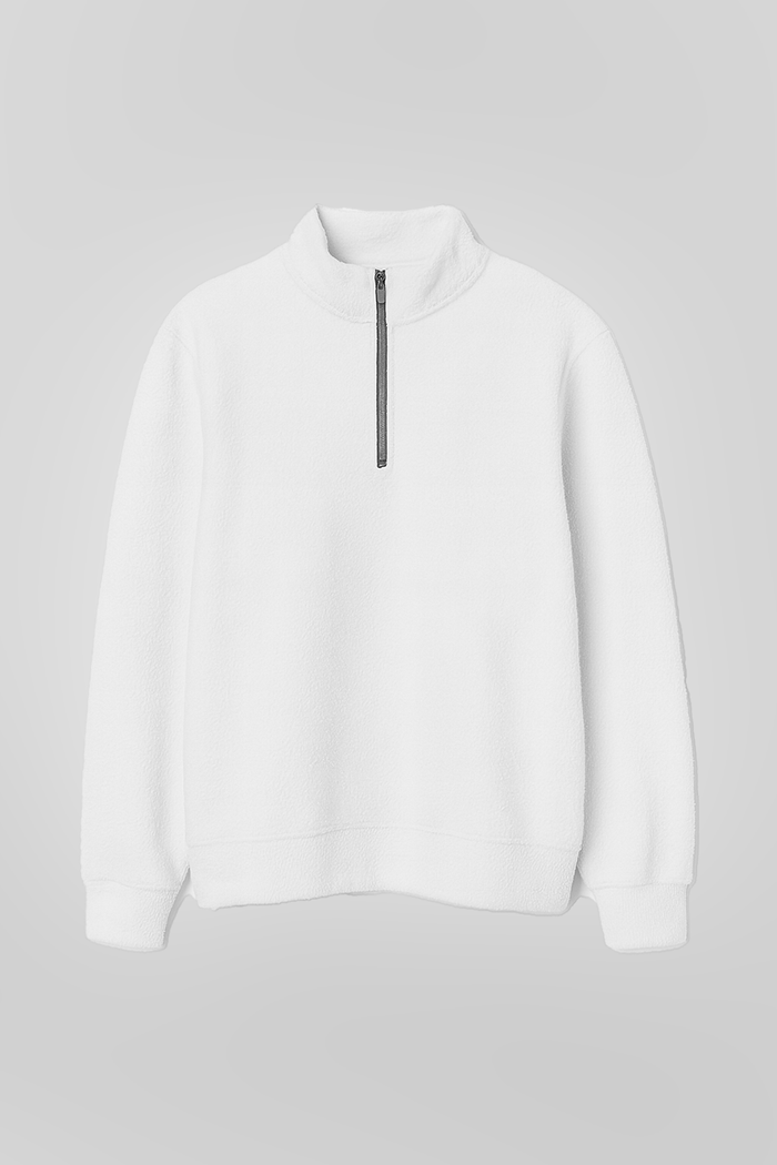 IVAR® White Fleece Quarter Zipper
