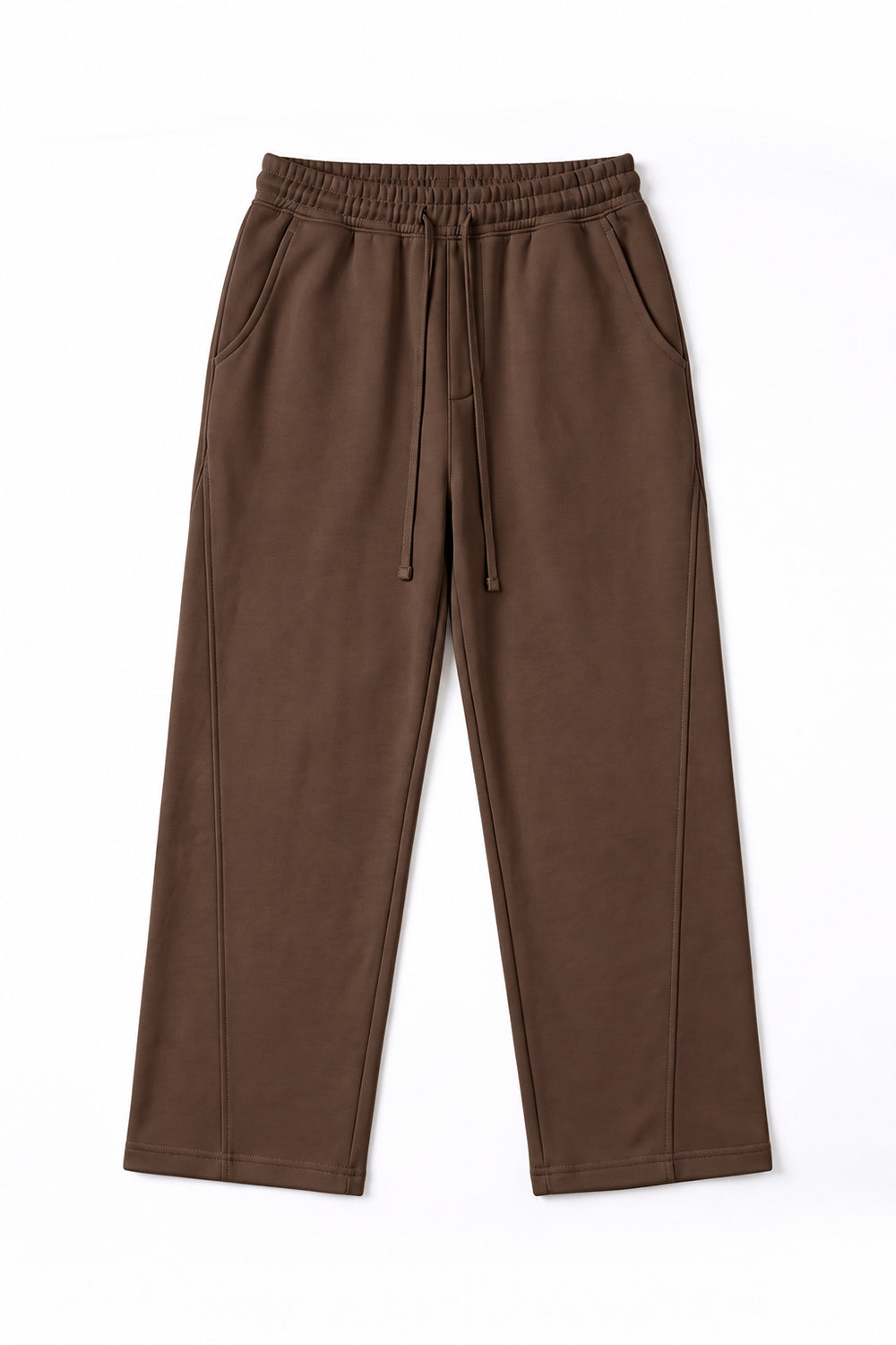 IVAR Brown Wide Leg Heavy Fleece Pants – men's brown wide-leg fleece trousers, view 2