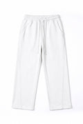 IVAR White Wide Leg Heavy Fleece Pants – men's white wide-leg fleece trousers, view 2